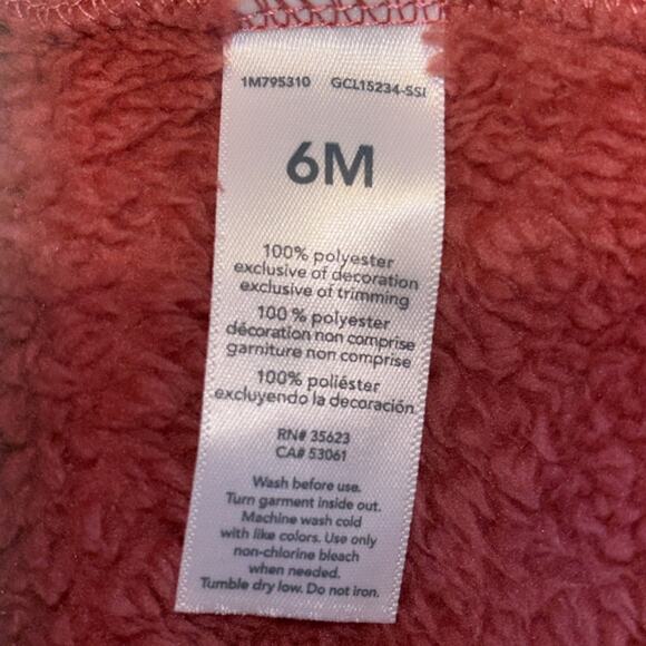 Just One Year by Carter's Girls Pink‎ Faux Fur Vest 6 Months - Picture 4 of 4